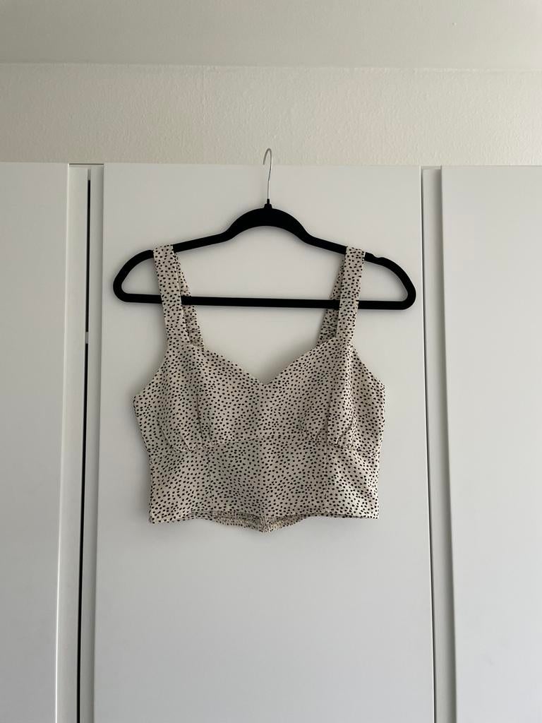 Gestipte top Amy & Ivy, Beige, Nieuw, Ophalen of Verzenden, Zonder mouw