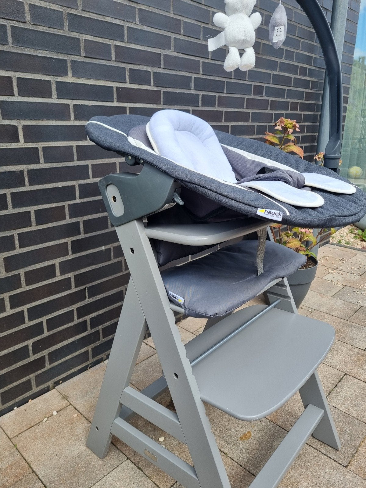 Hauck Alpha Plus meegroeistoel met wipstoel en kussens, Ophalen, Gebruikt, Meegroeistoel