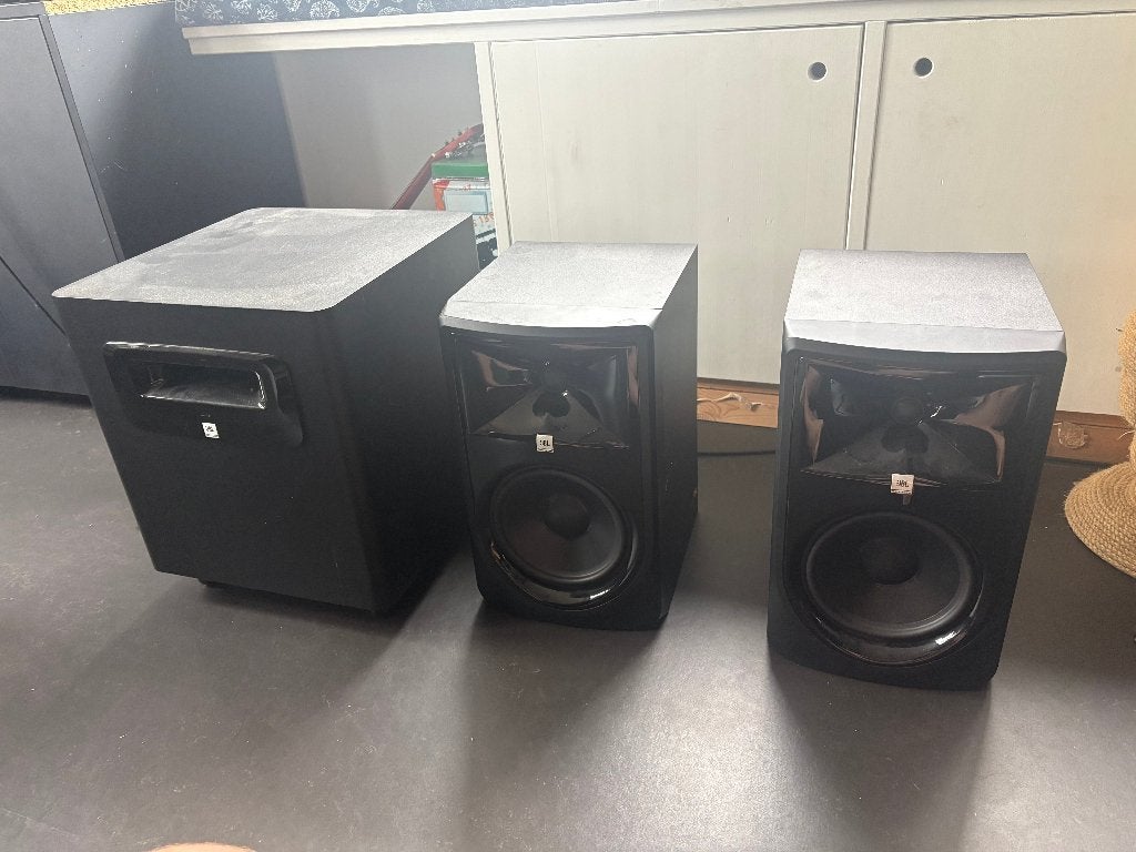JBL 308P MKII Studio Monitors met 310S Subwoofer, Audio, Tv en Foto, Zo goed als nieuw, Ophalen, 150 watt of meer, Subwoofer