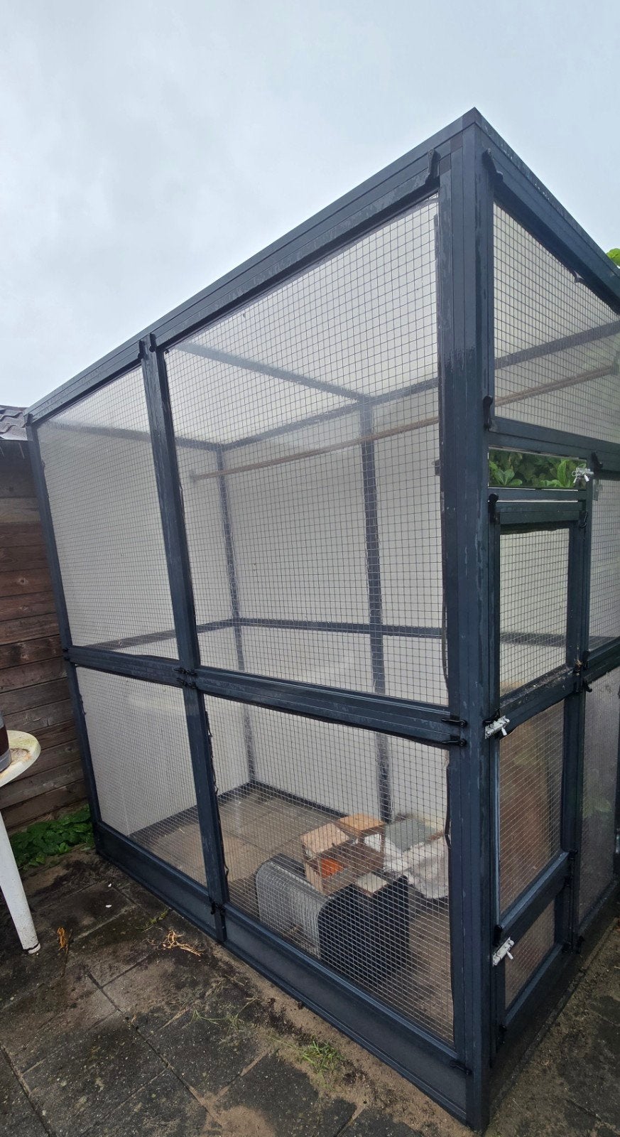 Aluminium volière 2m x 2m x 1 m, Ophalen, Gebruikt, Aluminium, Volière