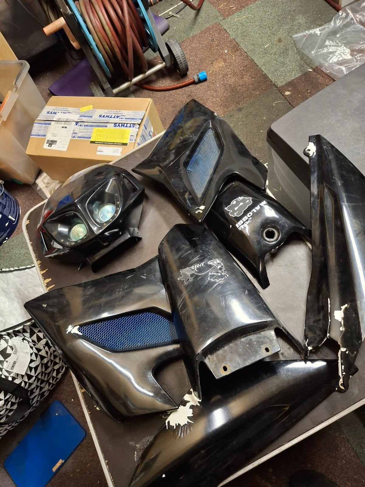 Derbi DRD Kappen Set - Zwart, Ophalen of Verzenden, Gebruikt, Kap, Derbi