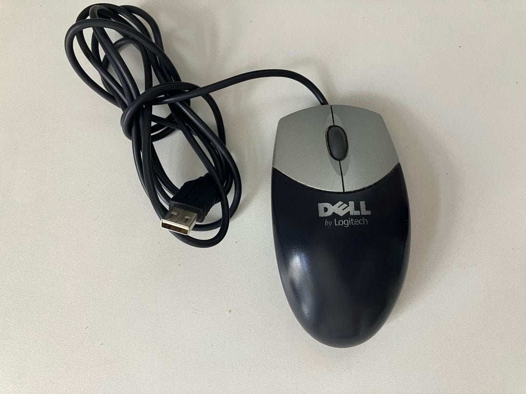 Dell Logitech muis met USB aansluiting, Rechtshandig, Muis, Gebruikt, Ophalen of Verzenden
