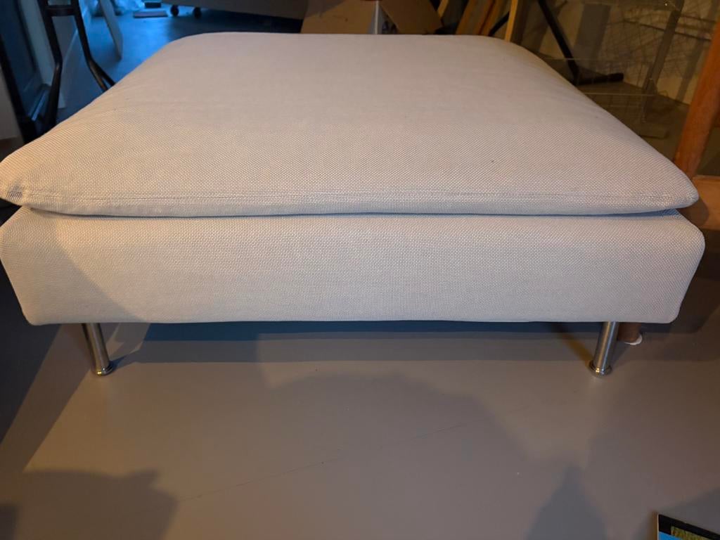 Söderhamn poef/voetenbank ikea beige, Ophalen of Verzenden, Zo goed als nieuw, 75 tot 100 cm, Minder dan 150 cm