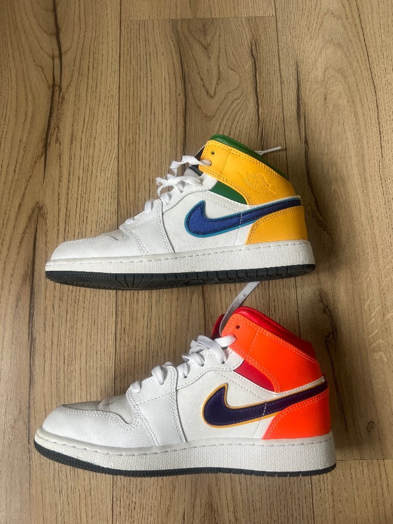 Air Jordan 1 Mid Alternate Multi-Color, Overige kleuren, Sneakers of Gympen, Gedragen, Ophalen