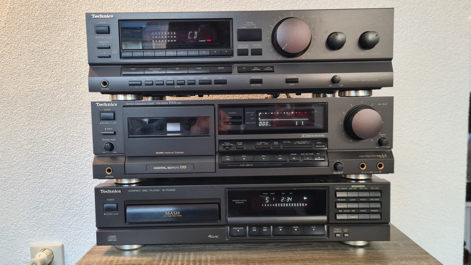 Technics Hifi-installatie Jaren '90:SA-GX100L, RS-B565, SL-P, Overige merken, Gebruikt, Cassettedeck, Losse componenten