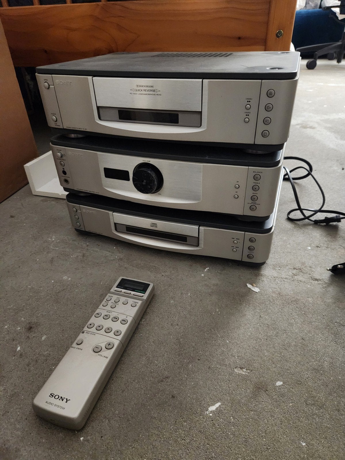 Sony HiFi componentenset compleet met afstandsbediening., Ophalen, Gebruikt, Cassettedeck, Sony