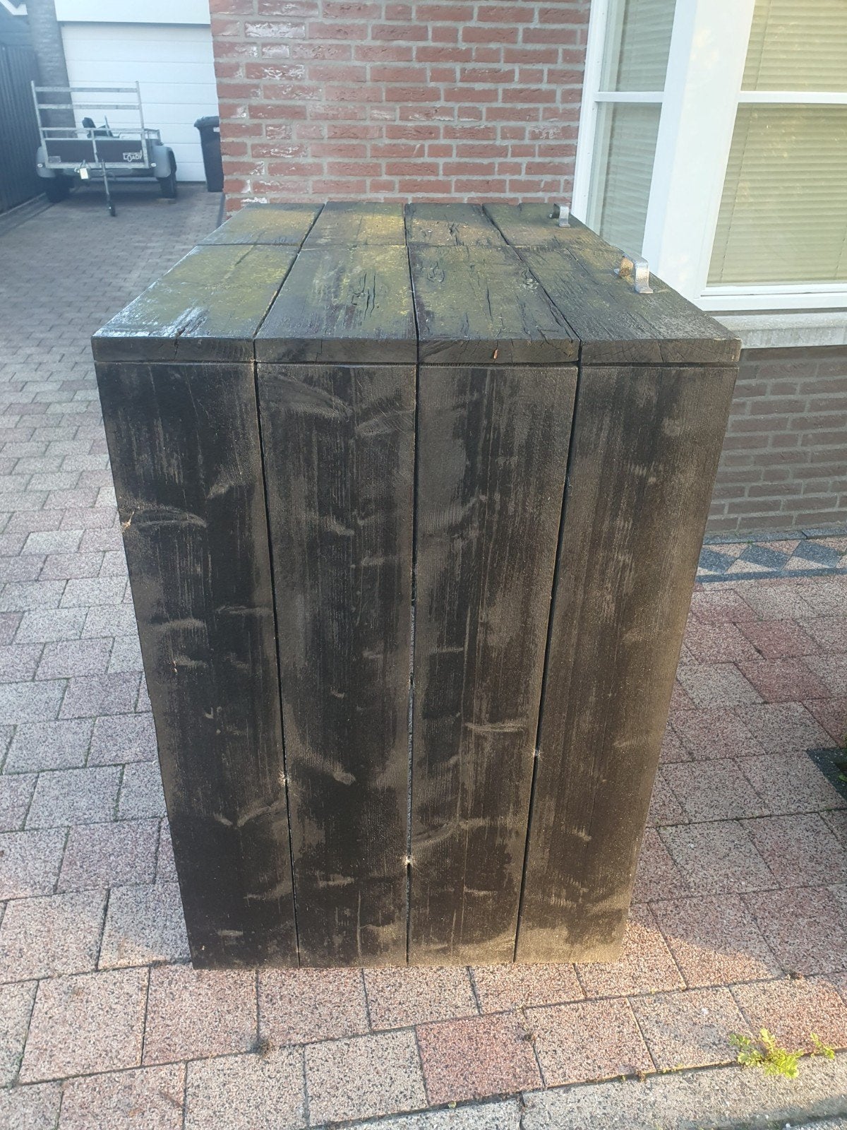 Container ombouw hout, Ophalen, Gebruikt