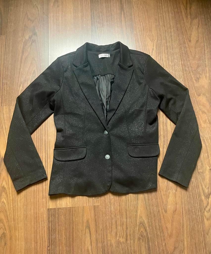 Glitter blazer zwart, M, Kleding | Dames, Jasjes, Kostuums en Pakken, Maat 38/40 (M), Zwart, Ophalen of Verzenden, Zo goed als nieuw