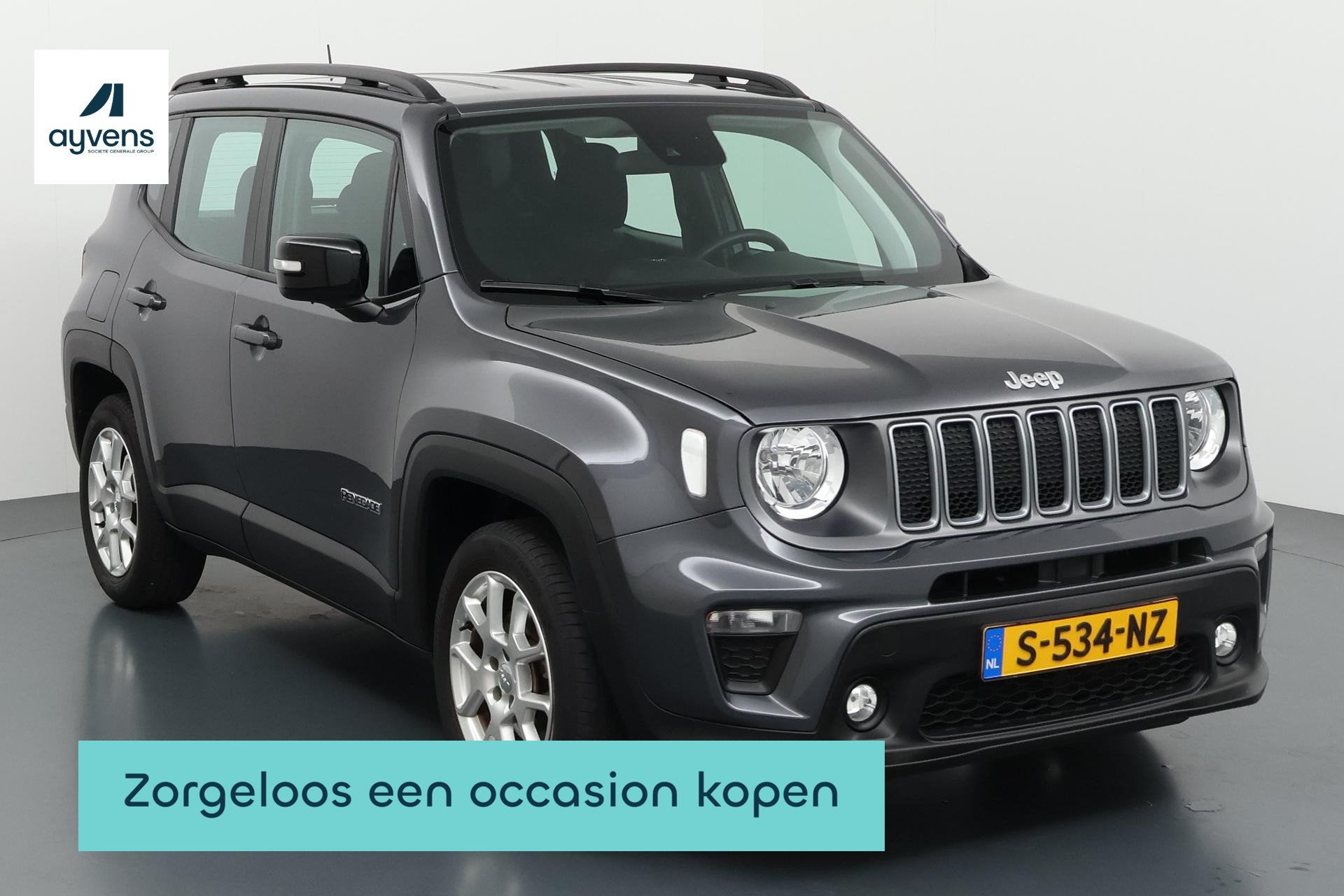 Jeep Renegade 1.5T e-Hybrid Limited Compact avontuur met een, Auto's, Jeep, Stof, Gebruikt, 4 cilinders, 129 pk