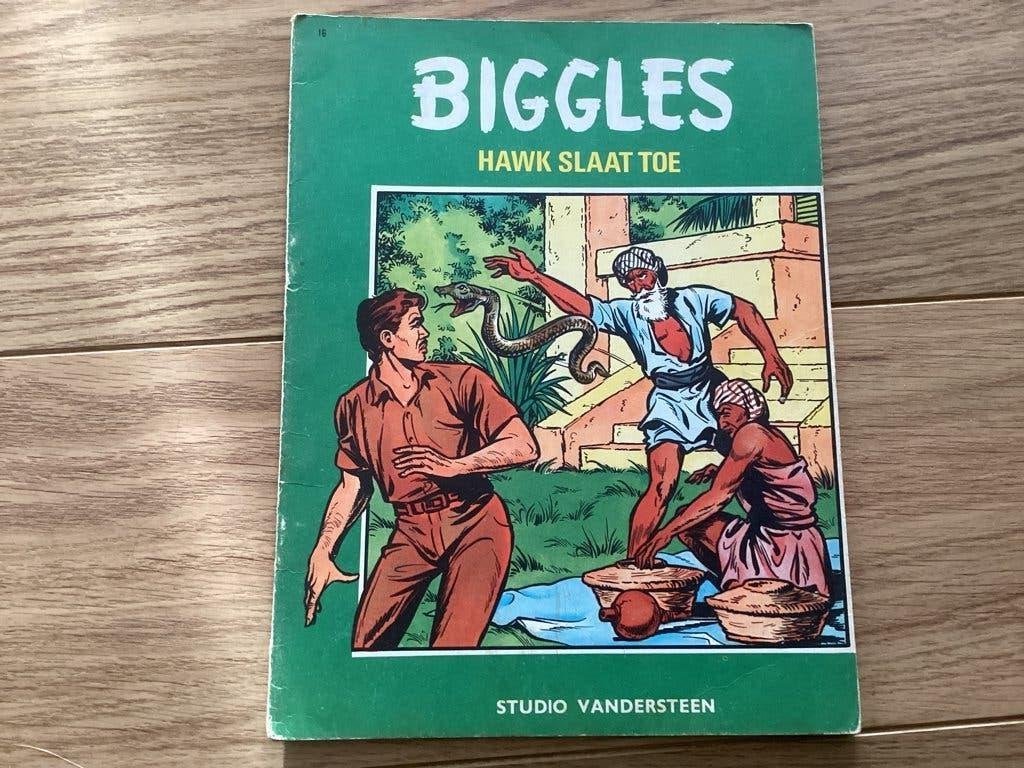 Biggles - 16 Hawk slaat toe (1e druk 1968), Eén stripboek, Ophalen of Verzenden, Gelezen