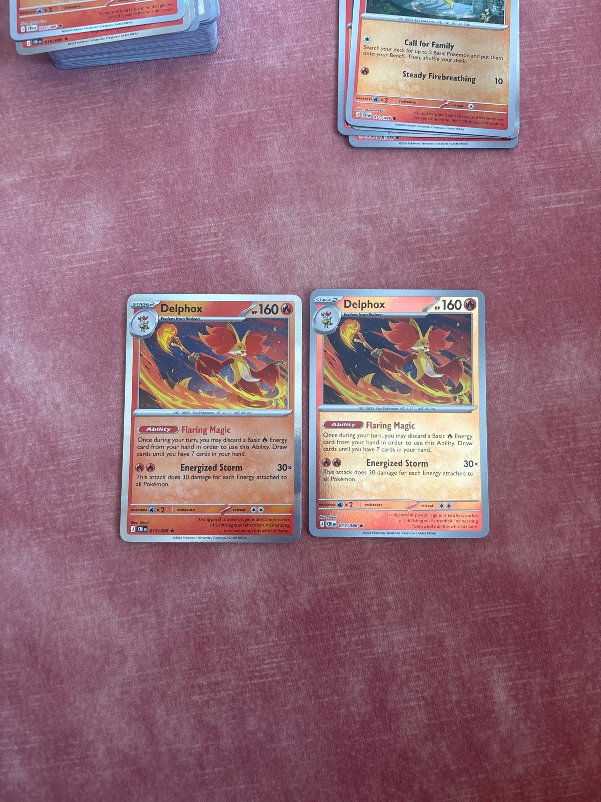 Delphox Chaos Rising Holo & Reverse Holo 13/119, Ophalen of Verzenden, Zo goed als nieuw, Meerdere kaarten, Foil