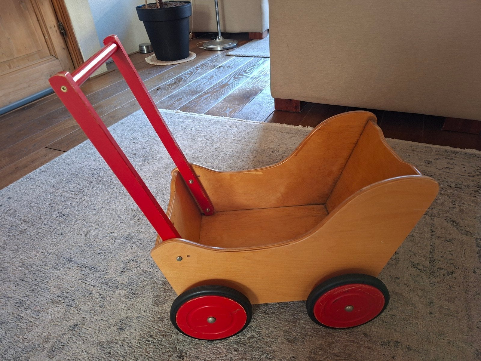 Houten wagen met rode details, Ophalen, Gebruikt, Overige typen