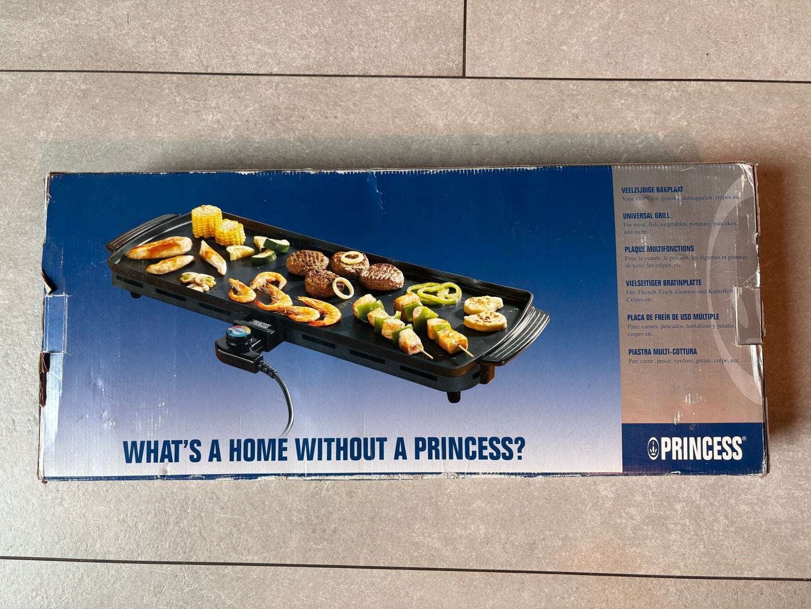 Princess Bakplaat XL- voor Grillen en Gourmetten, Overige typen, Ophalen of Verzenden, Gebruikt, Zwart