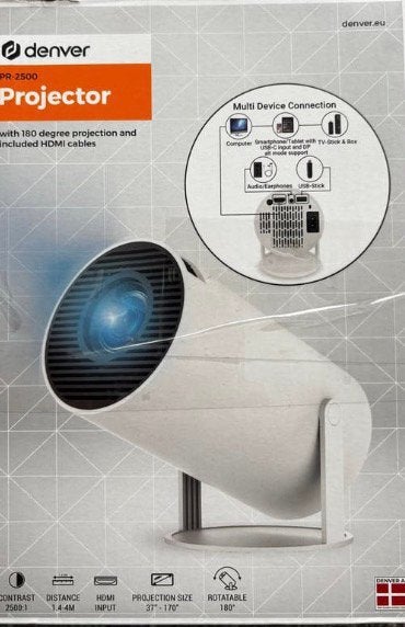 Nieuwe Denver PR-2500 beamer te koop, LED, Nieuw, Ophalen of Verzenden, Overige resoluties