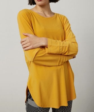 Joseph Ribkoff chique geel stretch tuniek mt 38/40, Maat 38/40 (M), Verzenden, ., Geel