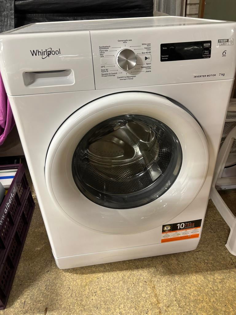 Whirlpool wasmachine 7kg, Ophalen, Zo goed als nieuw, 85 tot 90 cm, 1200 tot 1600 toeren