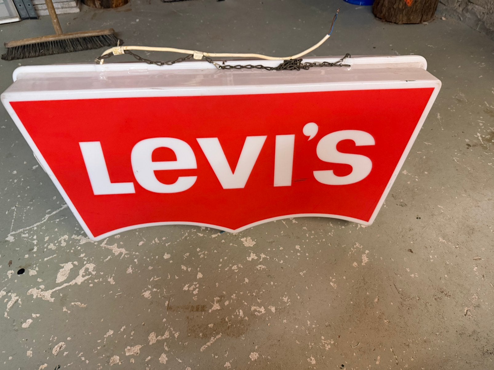 Levi s retto reckame boord, Verzamelen, Ophalen of Verzenden, Zo goed als nieuw, Reclamebord