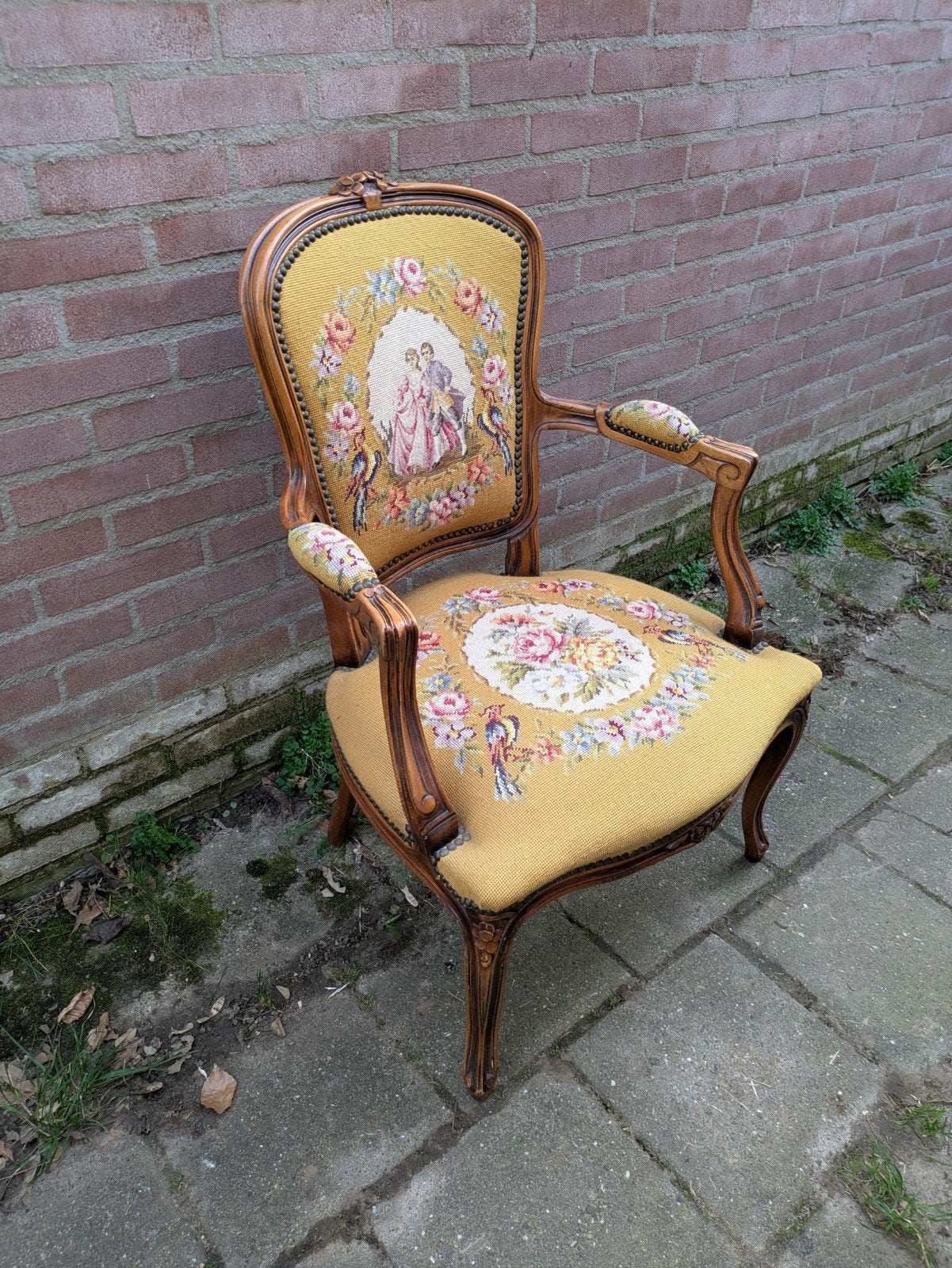 Louis Seize Stoel Antiek Fauteuil Klassieke Armstoel, Ophalen