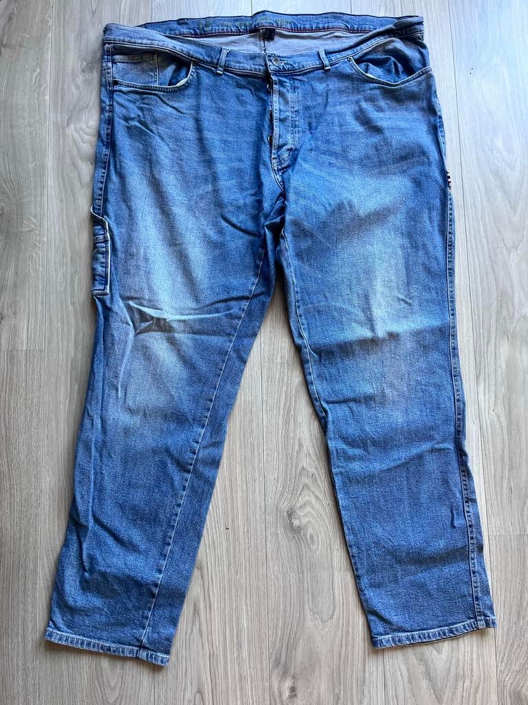 JP Spijkerbroek Maat 64 met Metalen Knopen, Ophalen of Verzenden, Gedragen, Blauw, Overige jeansmaten
