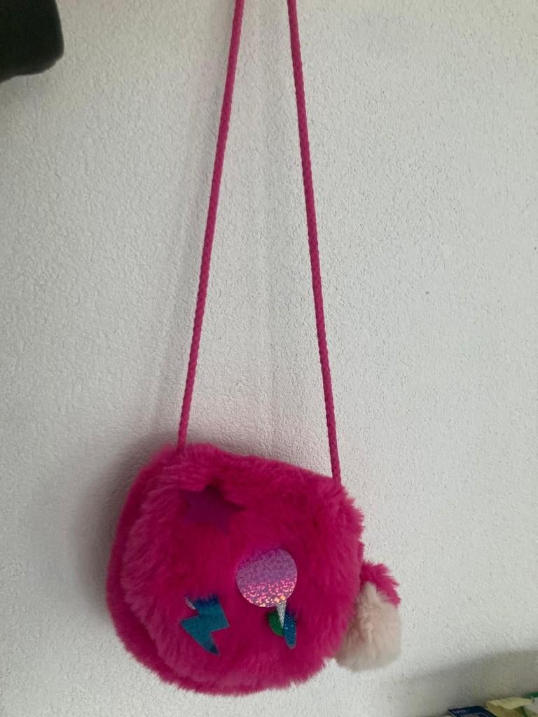 Meisjes fluffy schoudertas ZARA Kids roze – zacht & licht, Ophalen of Verzenden, Zo goed als nieuw, Roze, Overige merken
