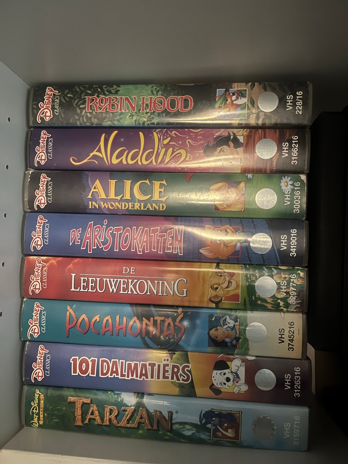 Vintage Disney VHS Videobanden Collectie - Oldskool Classics, Gebruikt, Animatie, Alle leeftijden, Amerikaans
