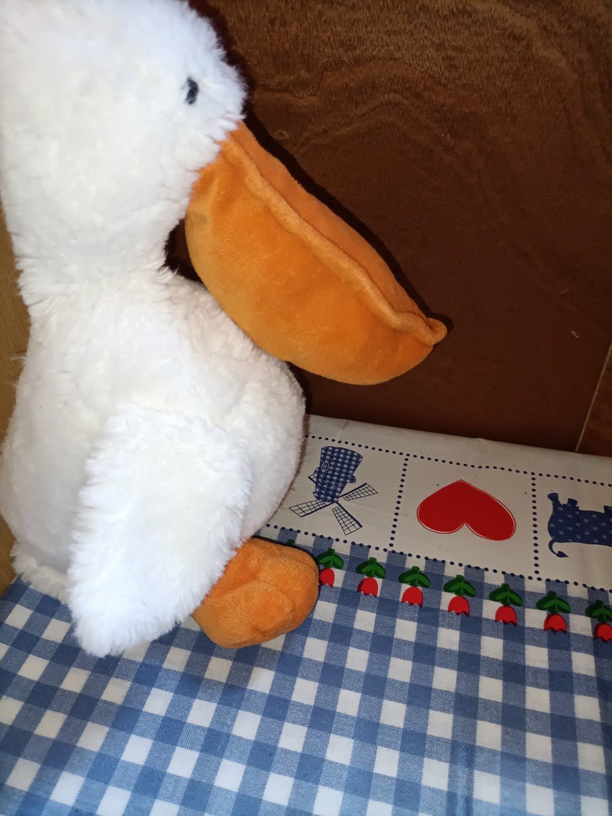Sanquin bloedbank pelikaan knuffel 27 cm groot, Ophalen of Verzenden, Zo goed als nieuw, Overige typen