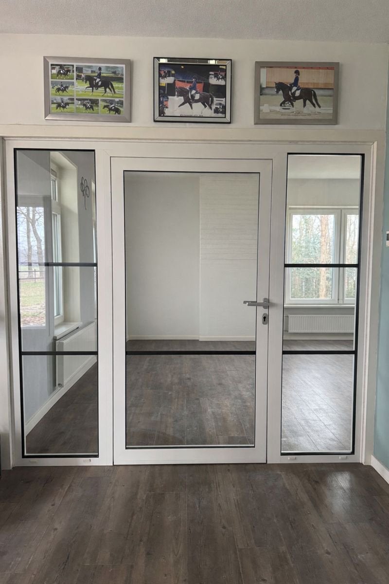 Aluminium binnendeur met HR++ glas, Doe-het-zelf en Verbouw, Ophalen, Deurkozijn, 225 cm of meer, Aluminium