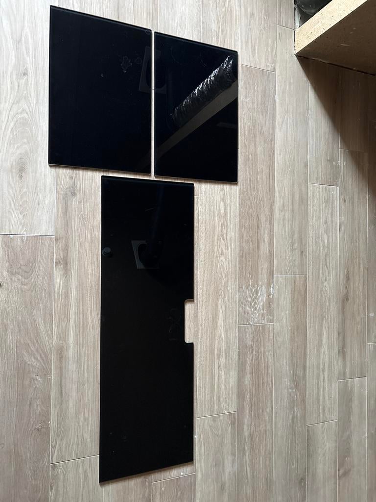 IKEA Besta glasplaat bovenblad - Zwart, Huis en Inrichting, Ophalen, Zo goed als nieuw