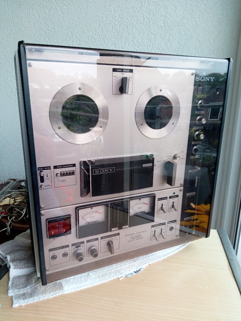 Recorder Sony TC 630 DEFECT  in goede staat., Ophalen, Bandrecorder, Met stofkap