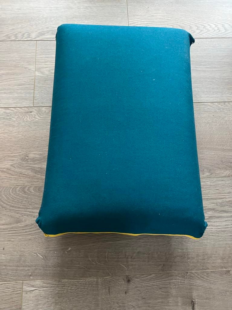 Froyak hoofdkussen - Blauw/Grijs Omkeerbaar, Caravans en Kamperen, Ophalen of Verzenden, Gebruikt