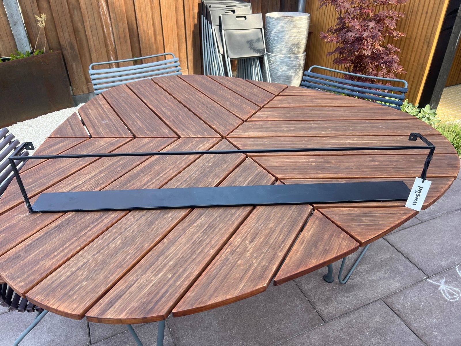 Zwart metalen wandrek/plank van Woood, Ophalen, Nieuw