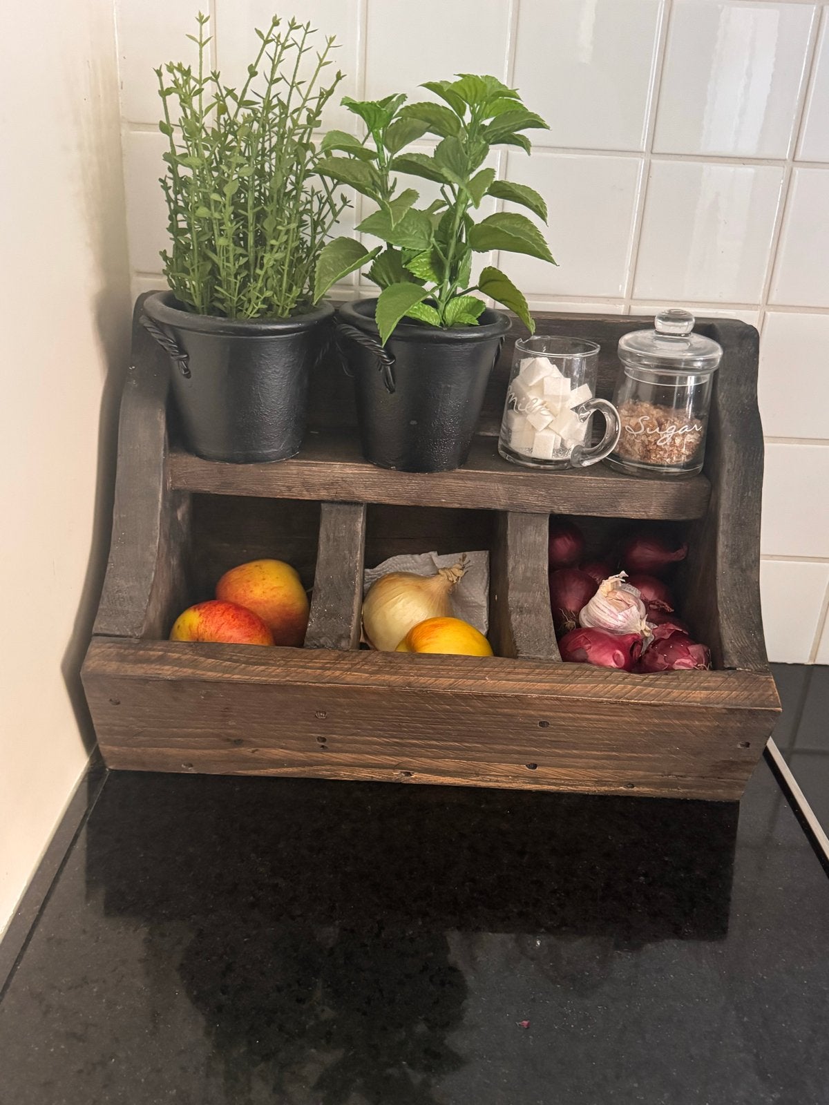 Houten Gruttersbak - Rustieke Opberger voor Keuken, Hout, Ophalen of Verzenden, Bruin, Overige typen