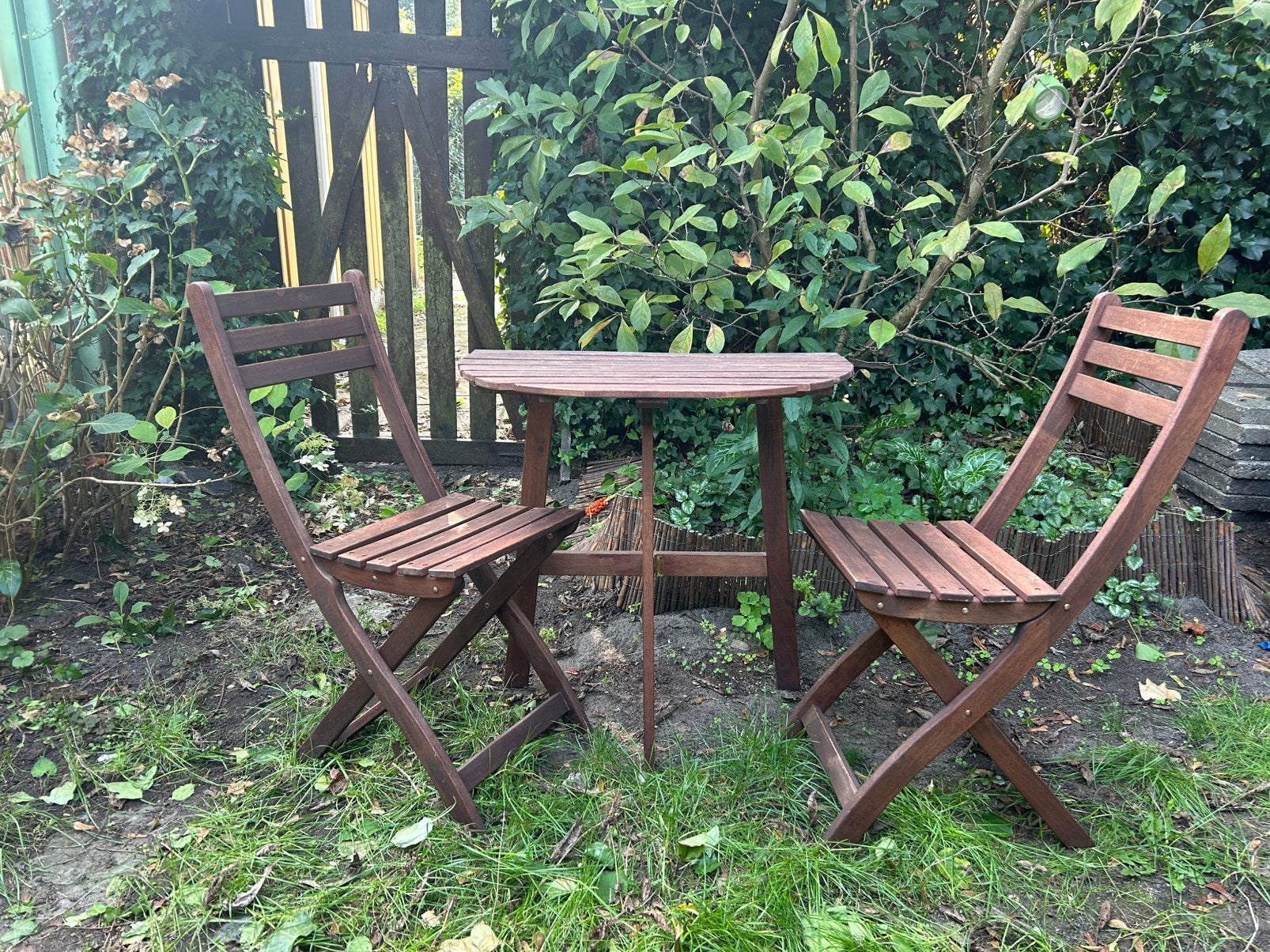 Gratis balkonset Askholmen IKEA - opknapper, Ophalen, Gebruikt, Hout, Inklapbaar