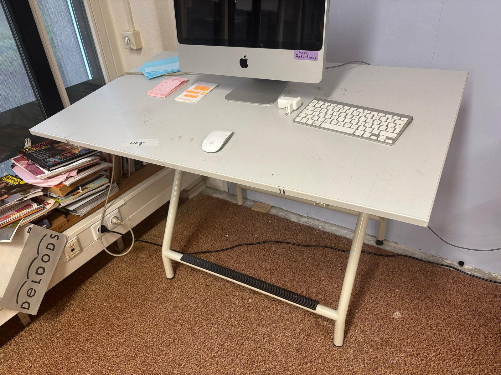 Stevige tekentafel / werktafel, Ophalen, Gebruikt, 130 tot 150 cm