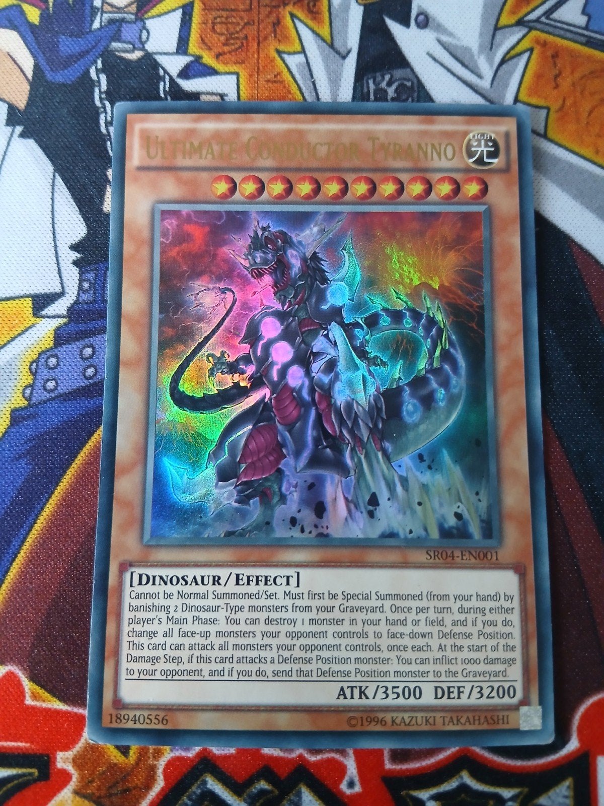 Ultimate Conductor Tyranno - Ultra Rare SR04 - Yu-Gi-Oh, Ophalen of Verzenden, Zo goed als nieuw, Foil