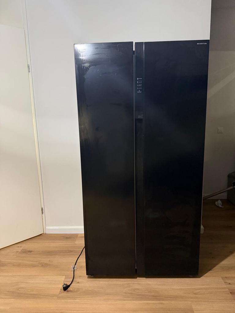 Inventum SKV0178B Amerikaanse koelkast - Zwart, Witgoed en Apparatuur, Koelkasten en IJskasten, Ophalen, 200 liter of meer, 60 cm of meer