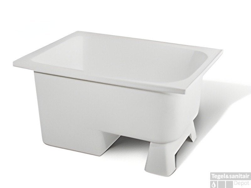 Compact Wit Bad - Ideaal voor Kleine Badkamers, Ophalen, Gebruikt, Met bad