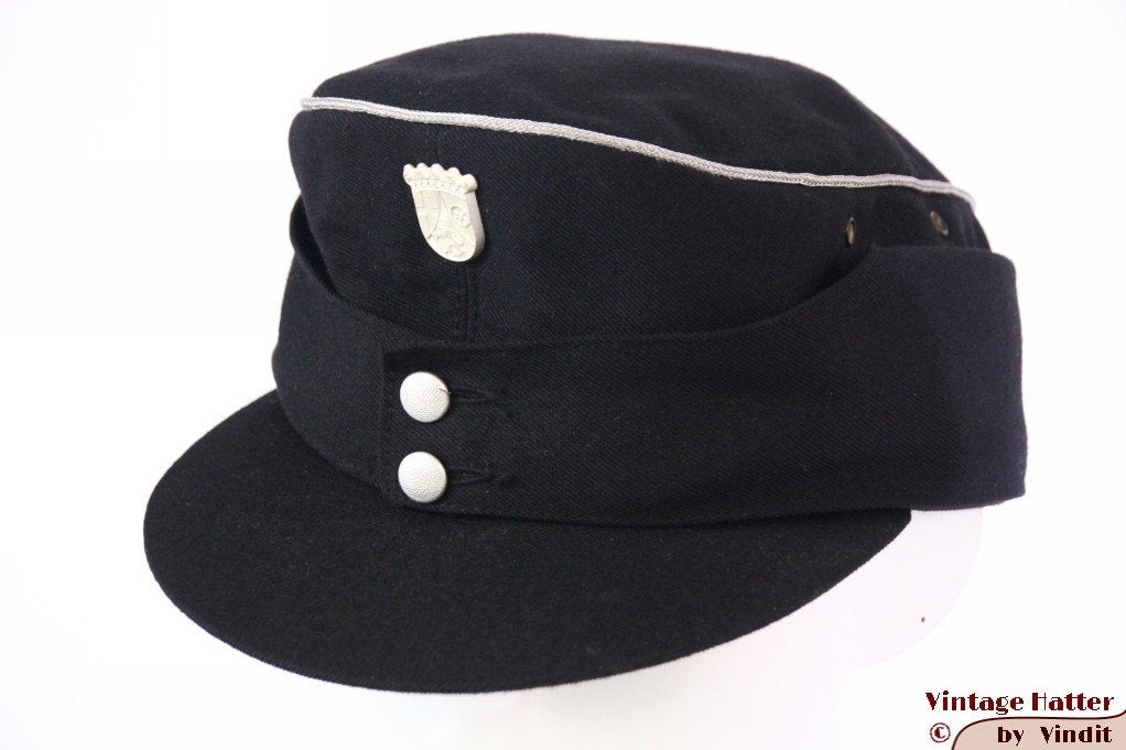 kleine Vintage Zwitserse leger cadetpet zwart 54 goede staat, 134 t/m 140, Gebruikt, Helvetia (Swiss Army), Ophalen of Verzenden