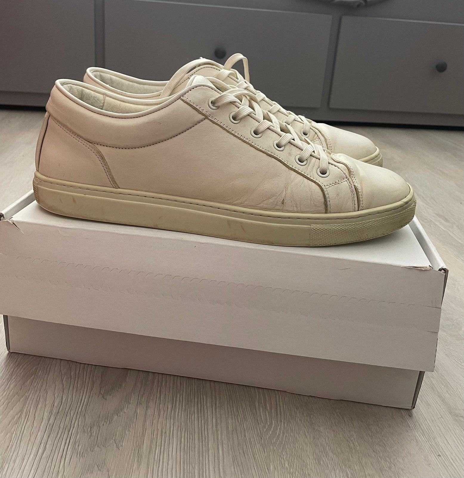 ETQ LT01 Off-White Flat White Sneakers Maat 47, Kleding | Heren, Wit, Ophalen of Verzenden, Sneakers of Gympen, Gedragen