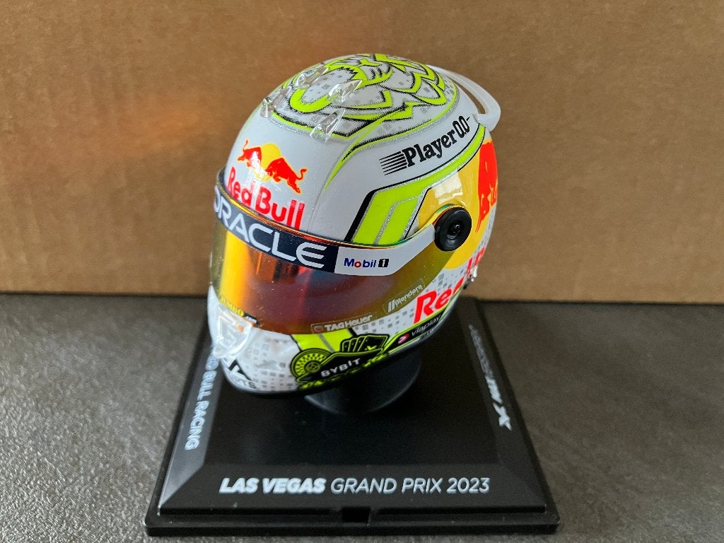 ✅ Max Verstappen 1:4 helm 2023 Las Vegas GP Red Bull RB19, Ophalen of Verzenden, Nieuw, Formule 1