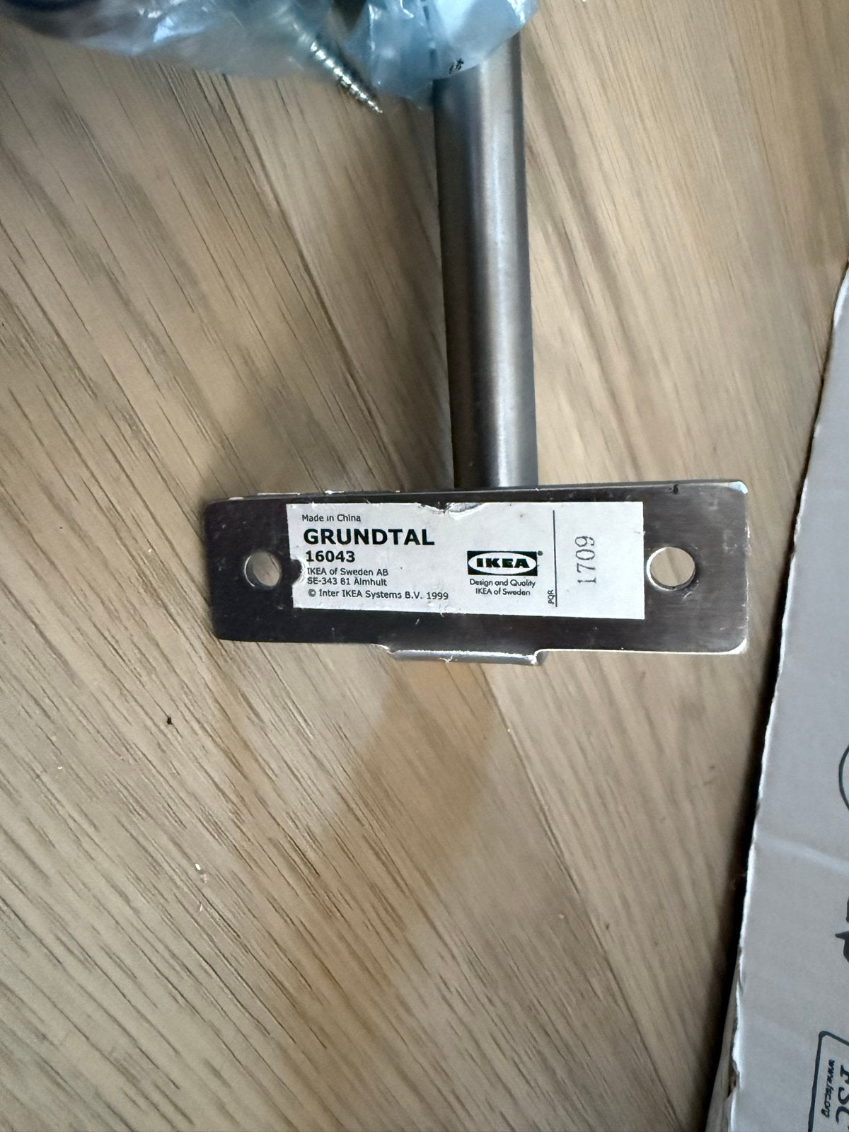IKEA Grundtal Keukengerei Stang met 10 Haken, Huis en Inrichting, Overige typen, IKEA, Zilver, Ophalen of Verzenden