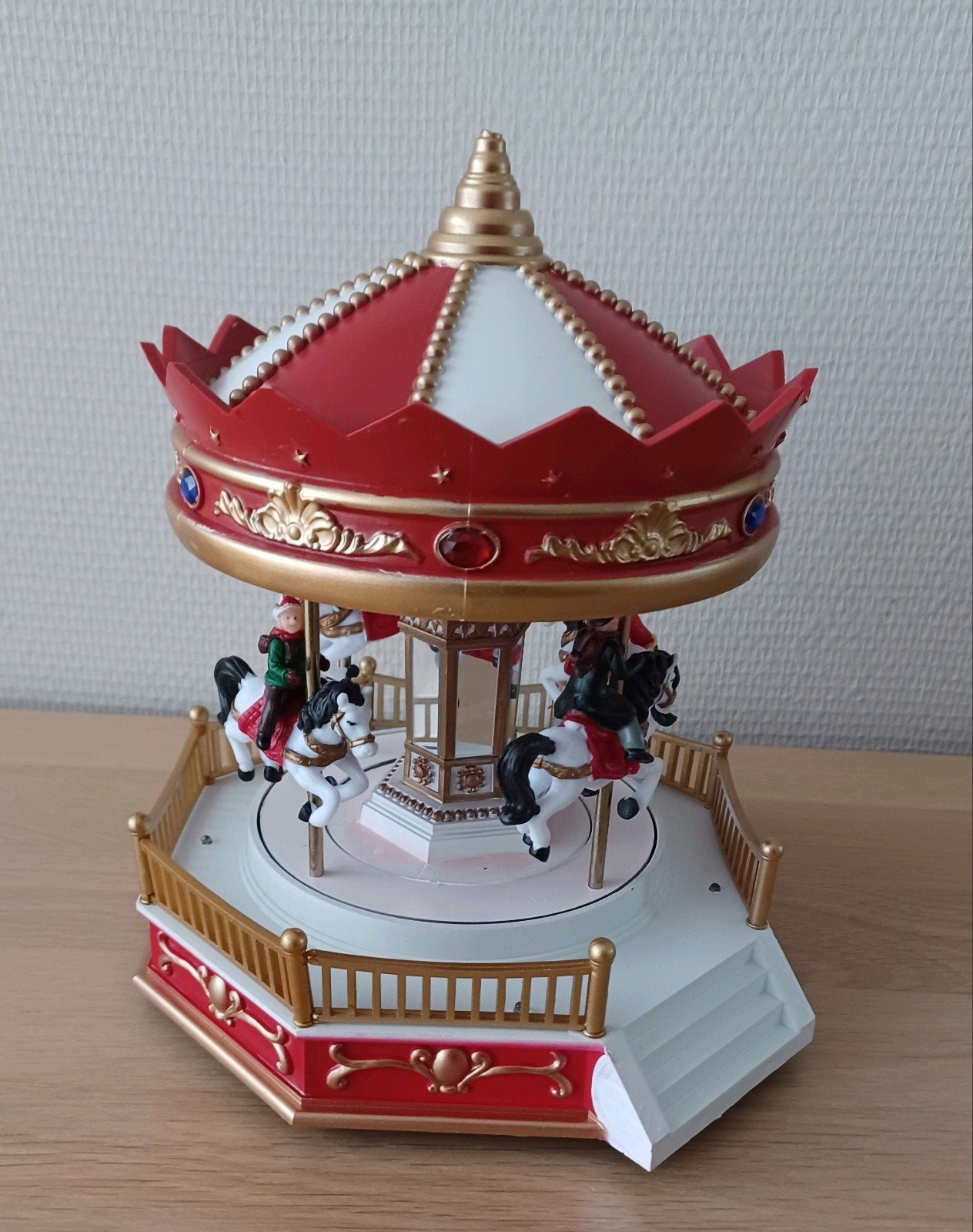 Carrousel, draaimolen voor kerstdorp, Ophalen of Verzenden, Nieuw