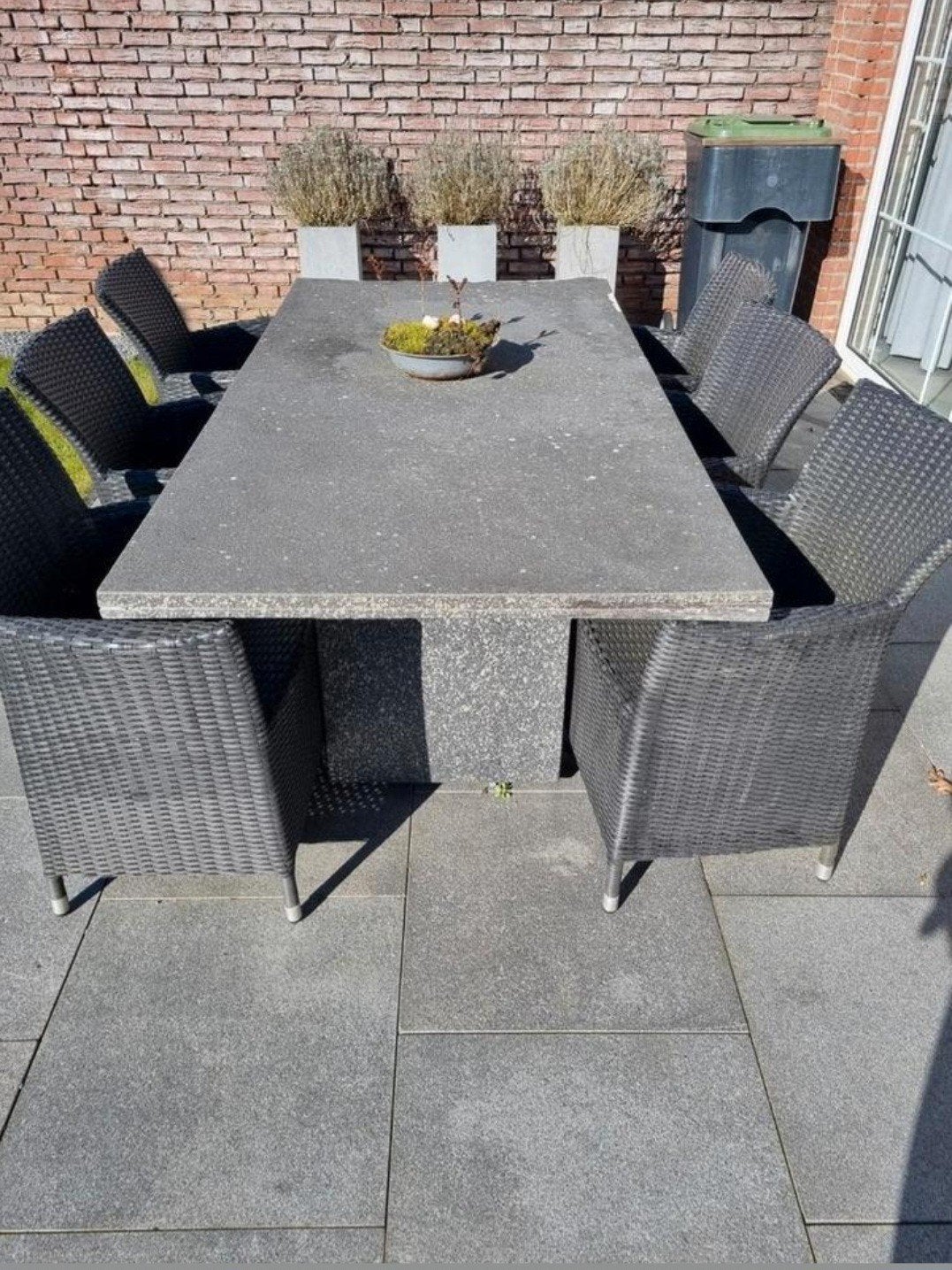 Wicker tuinstoelen met bijpassende kussens, Tuin en Terras, Ophalen, Gebruikt, Wicker