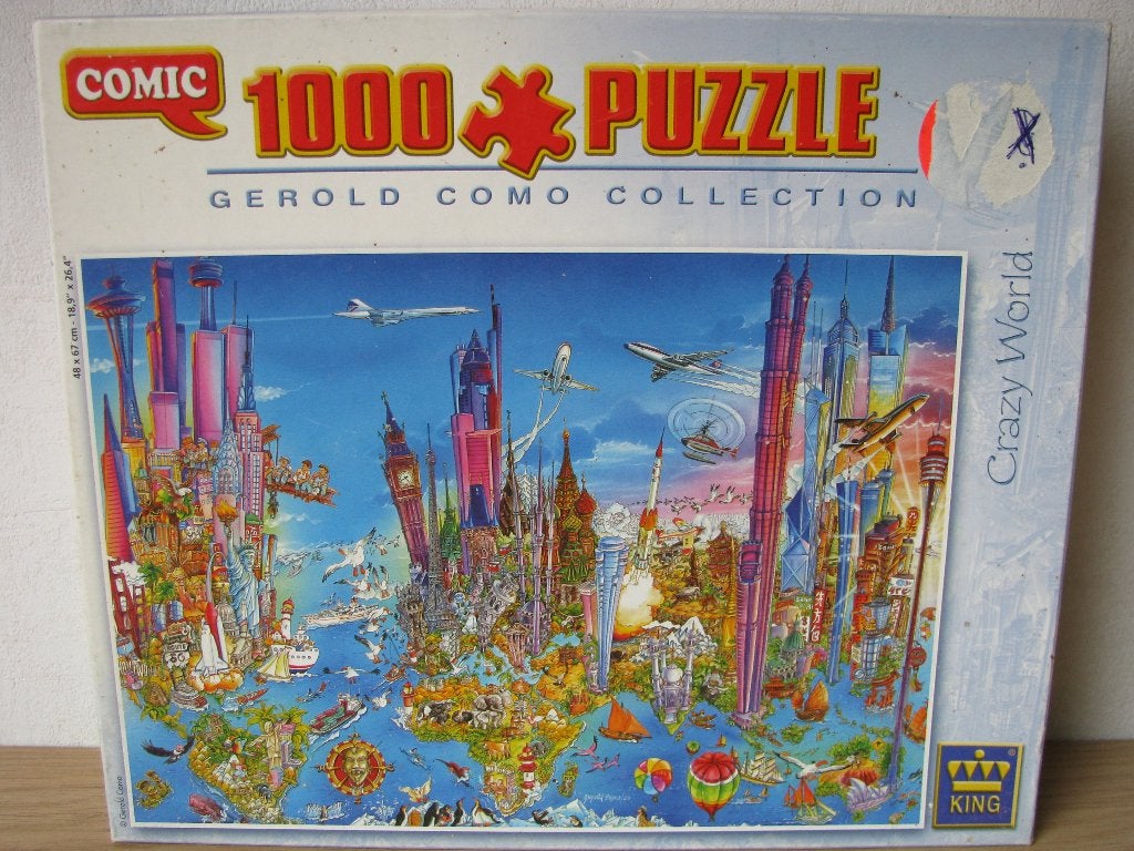 Puzzel - Crazy World 1000 stukjes, Ophalen, 500 t/m 1500 stukjes, Zo goed als nieuw, Legpuzzel