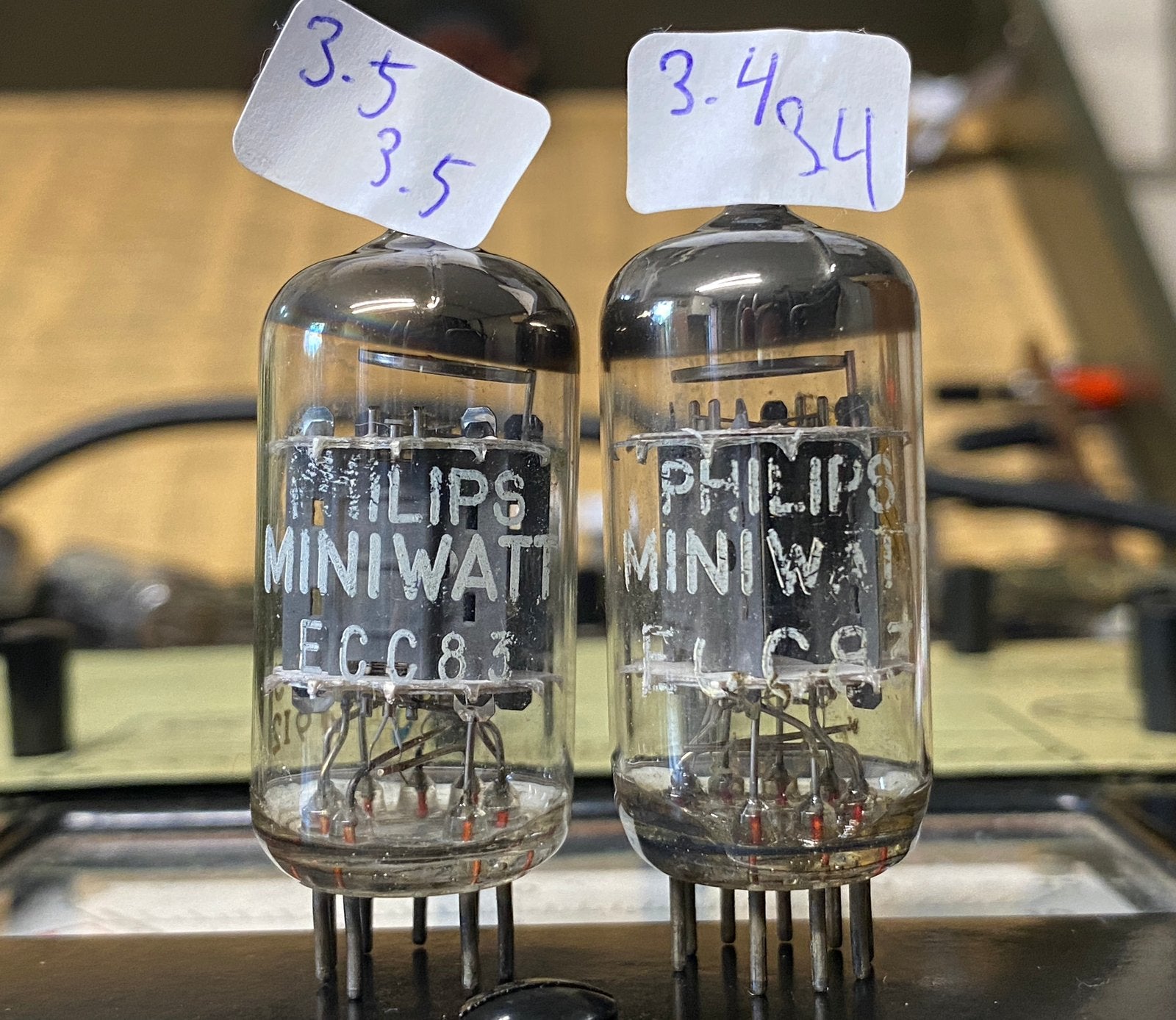 Philips Miniwatt ECC83 Matched Pair  Balanced Triodes, Ophalen of Verzenden