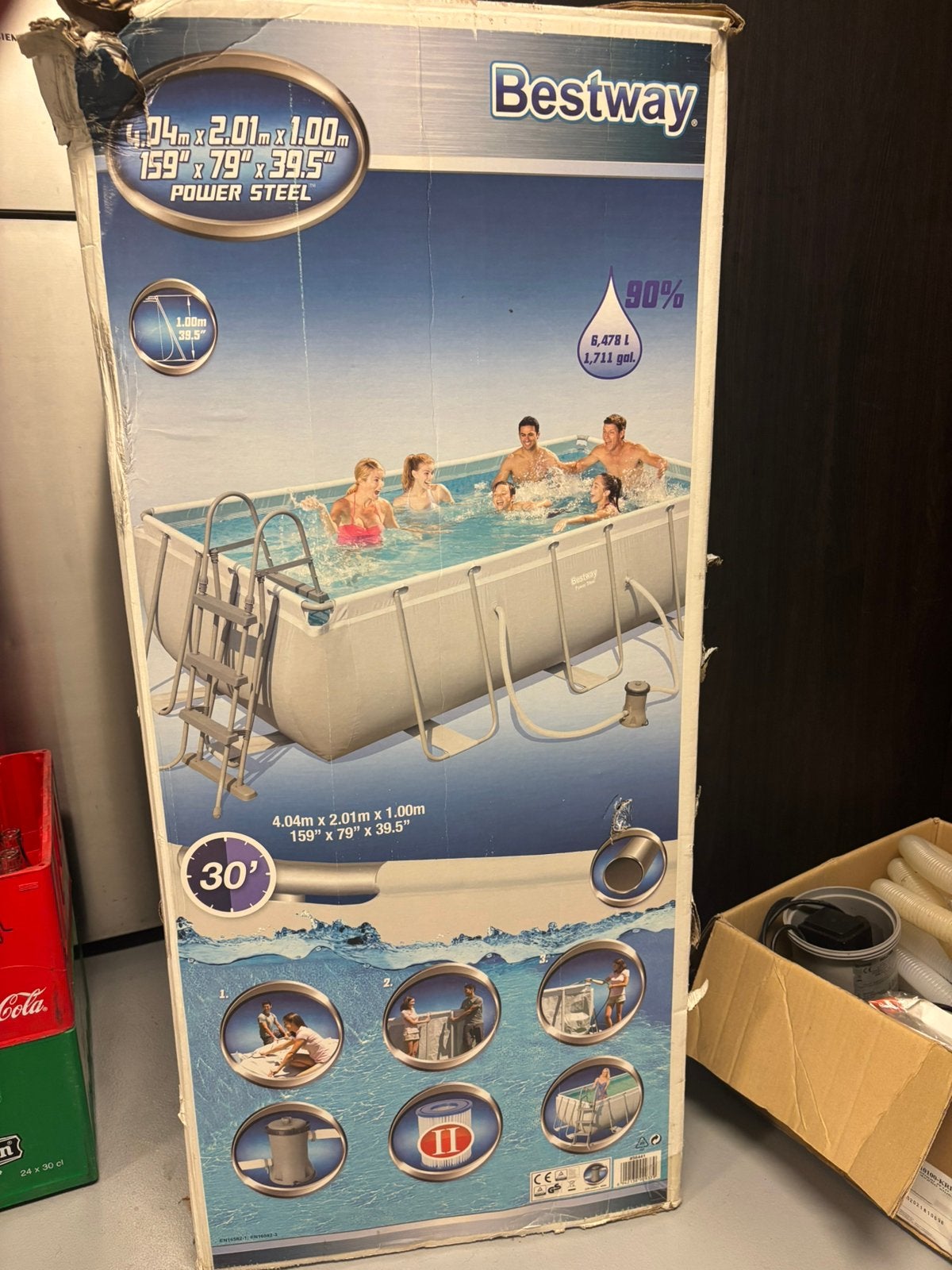 Bestway Power Steel Zwembad, Tuin en Terras, Zwembaden, Ophalen, Gebruikt, 200 tot 300 cm, 80 tot 120 cm