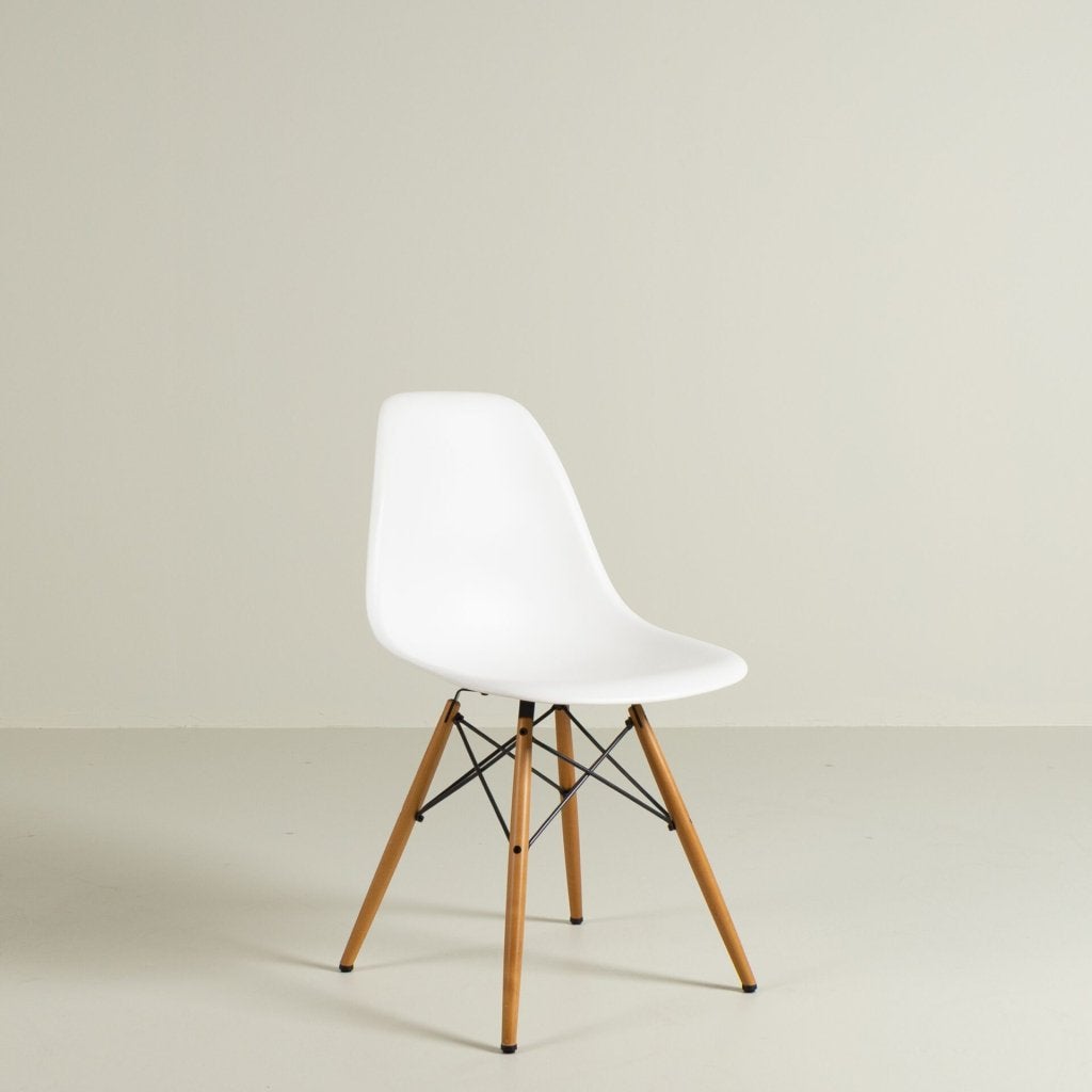 Vitra DSW Stoel Wit Kunststof - Hout