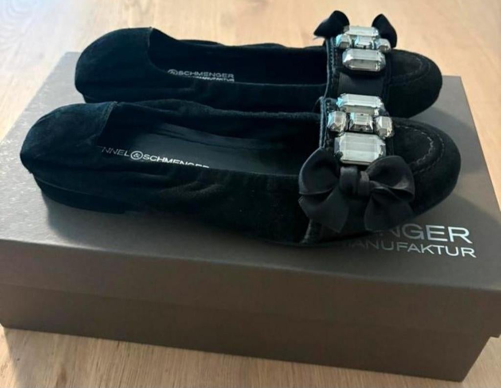 2 x Kennel & Schmenger ballerina's zwart met diamantjes, Zwart, Nieuw, Kennel & schmenger, Ballerina's