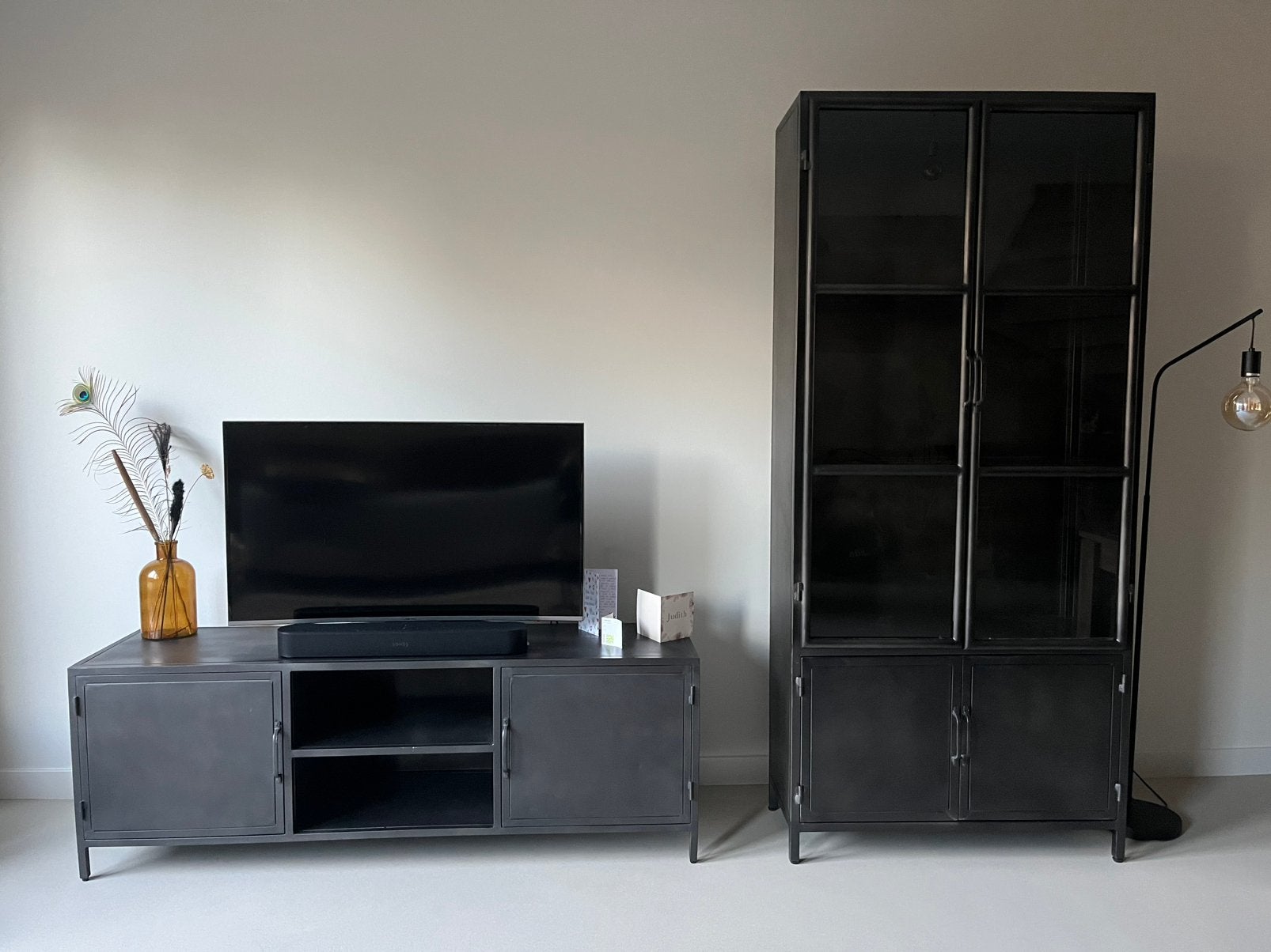 Industriële TV-meubel/dressoir industrieel, Ophalen, Gebruikt, 150 tot 200 cm, Minder dan 100 cm