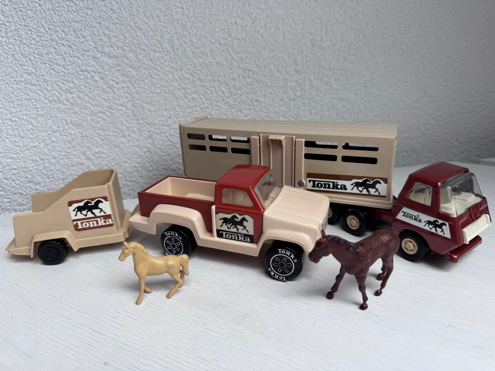 Vintage Tonka Paarden Transport Set - 55010 - Unieke Staat, Ophalen of Verzenden, Zo goed als nieuw